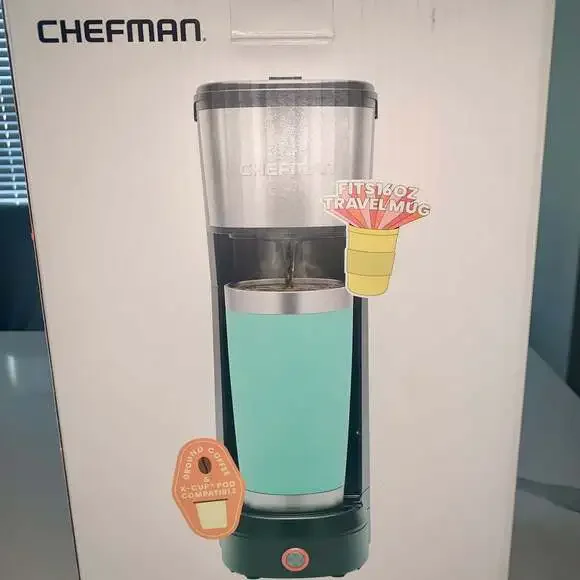 Chefman Instacoffee Max+ Single Serve Coffee Maker  New Open Box
